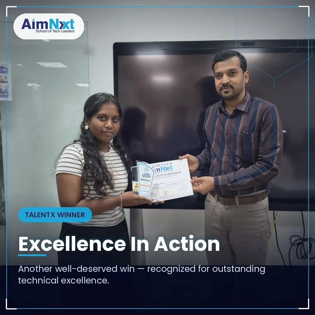 Excellence in action recognized during the Network TalentX workshop at AimNxt
