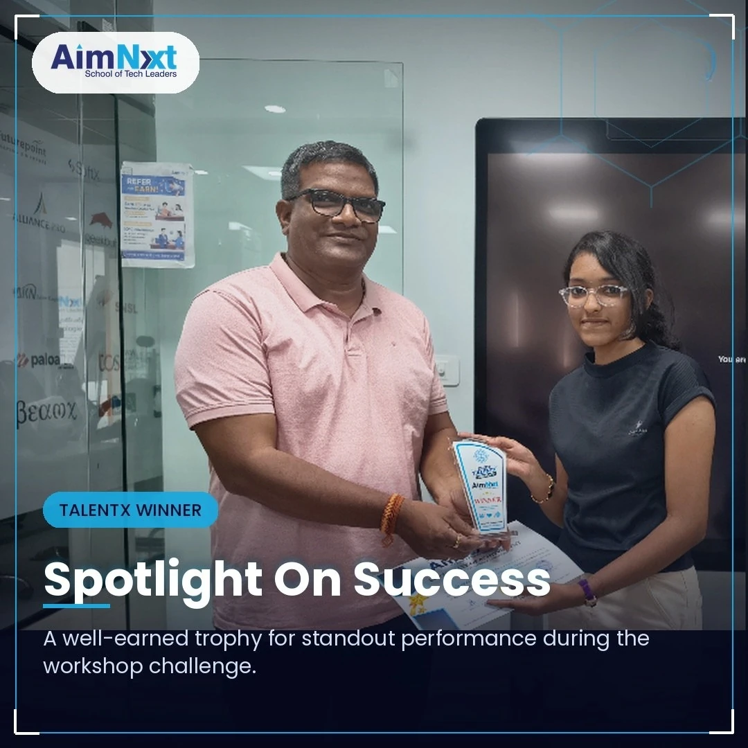 Spotlight on success featuring a Network TalentX workshop winner at AimNxt