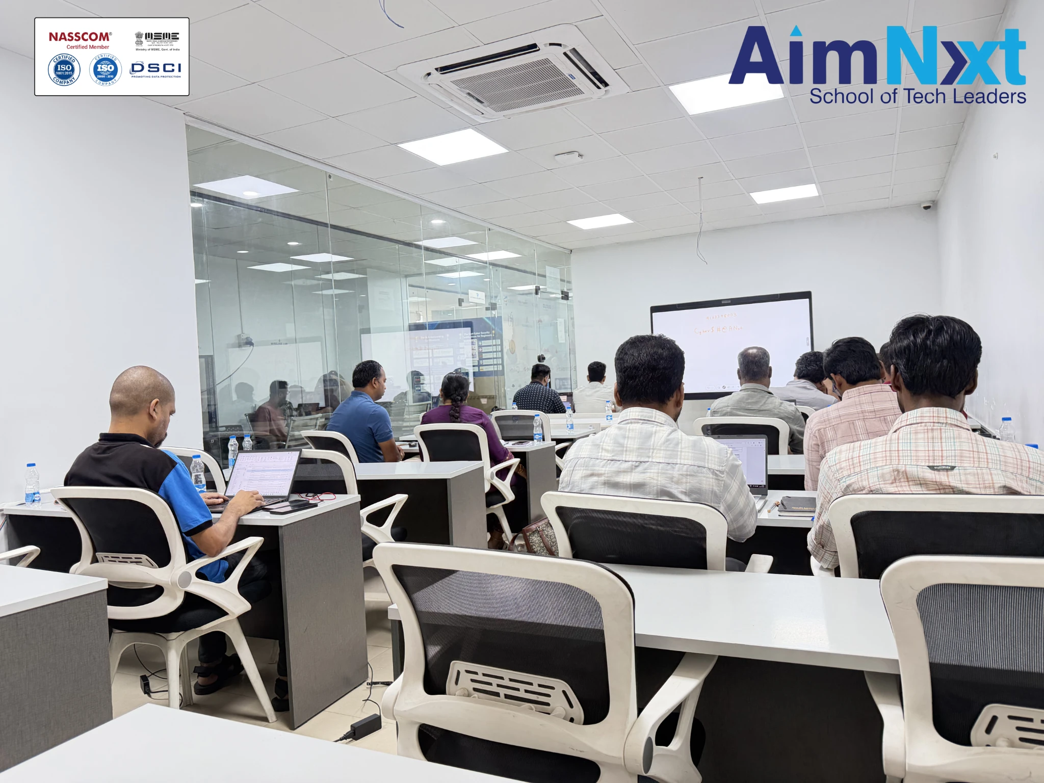 Employees participating in AimNxt Corporate IT Training session conducted in Hyderabad
